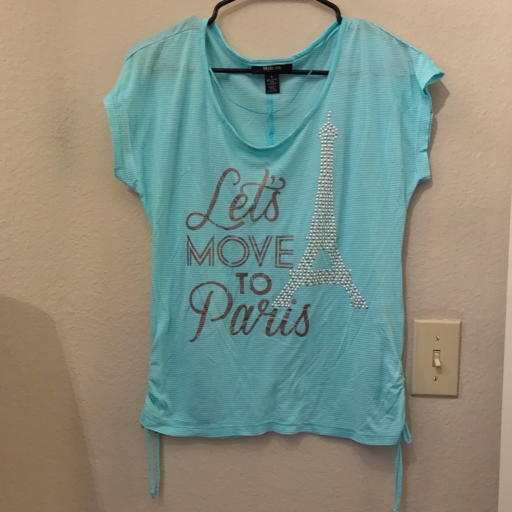 Style & Co. “Lets Move to Paris” Shirt